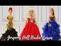 3 Gorgeous DIY Barbie Doll Dresses 👗 Glamorous Party Gown for Barbie❤️ Doll Hair Reroot, New Clothes