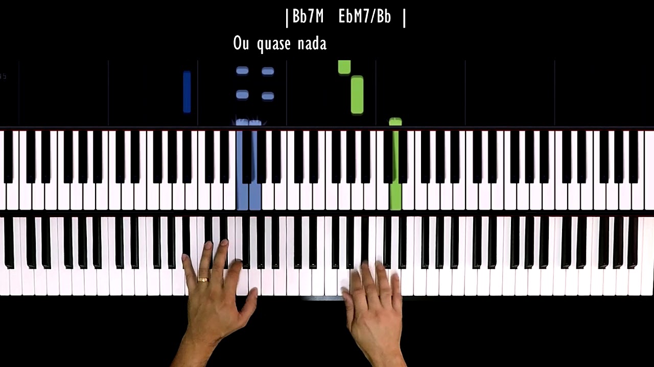 One Note SAMBA de Uma Nota Só Piano solo com letra e cifra Acordes
