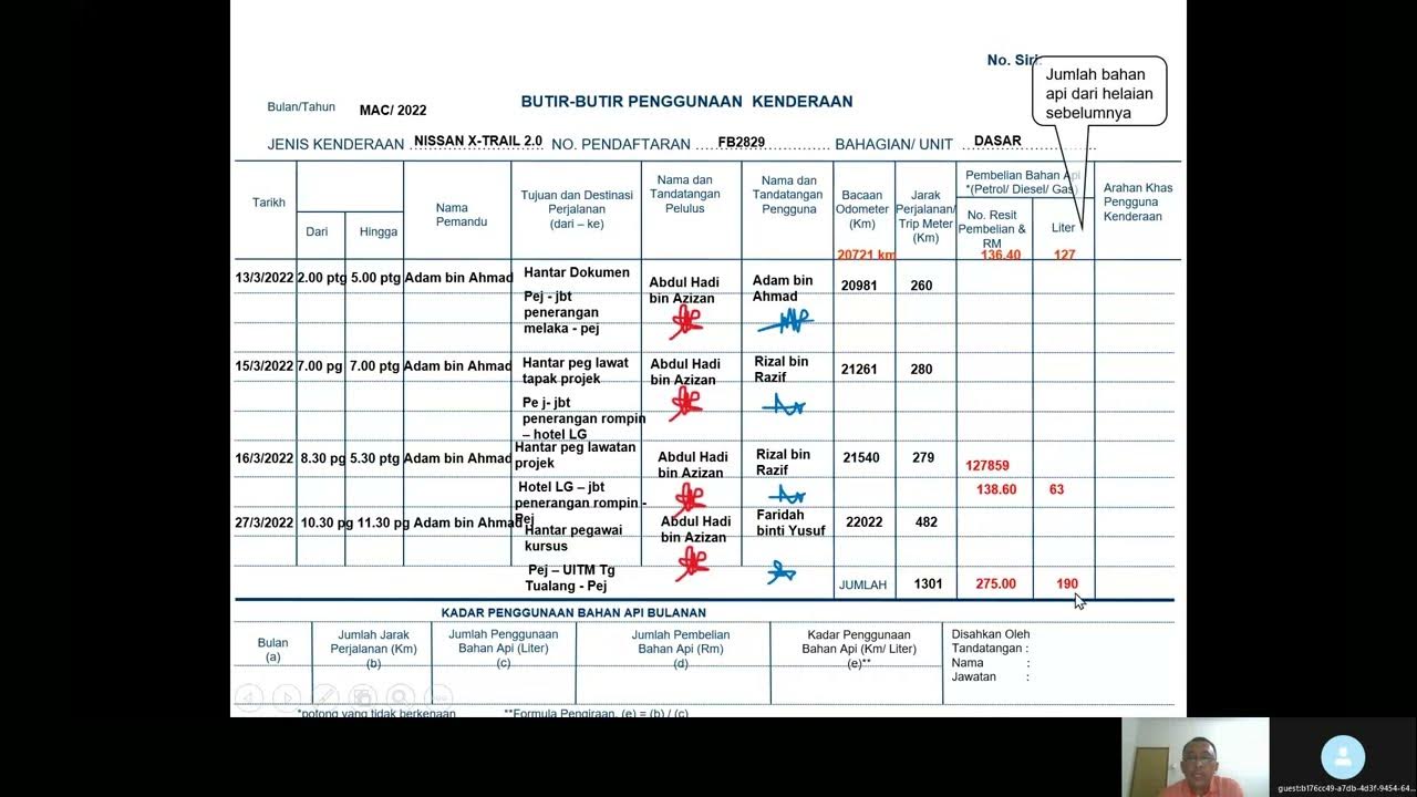 Video Tutorial 6 Buku Log Kenderaan YouTube