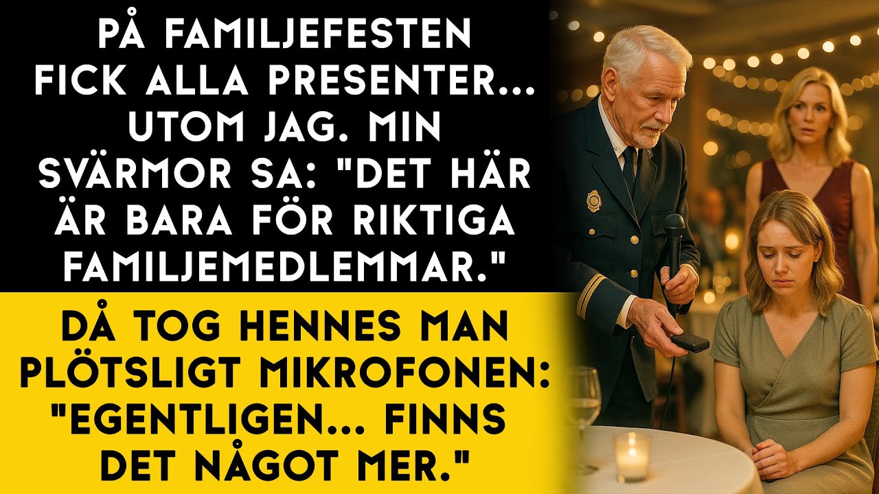 Festligheterna gick enligt plan... tills mikrofonen hamnade i händerna på min svärfar
