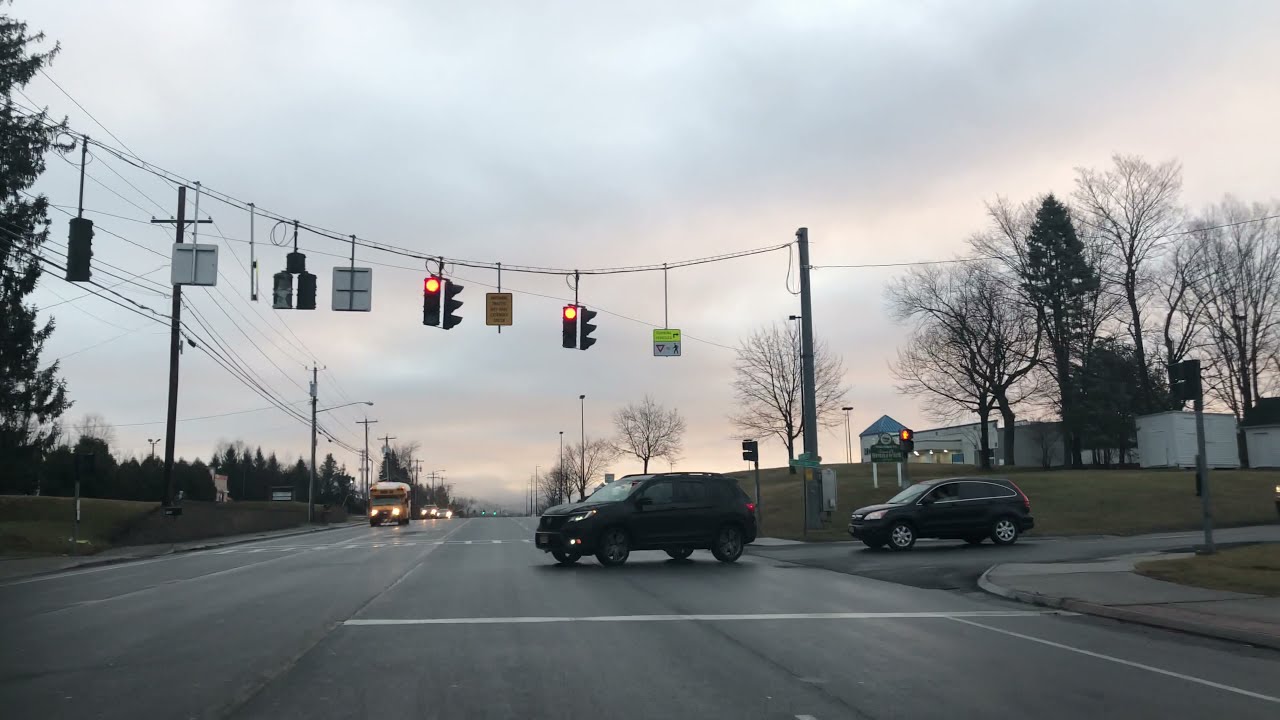 Hoosick St. Troy NY Route 7 and Shopping Plaza Areas [4k] YouTube