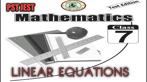 Preparation #PST#JEST #Linear Equations From class 7th SINDH TEXT BOOK BOARD