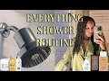 Kelseys everything shower routine 2024  face hair  body