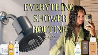 KELSEY'S EVERYTHING SHOWER ROUTINE 2024 | FACE, HAIR, & BODY