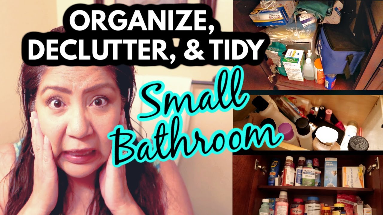 Organize, Declutter, and Tidy Small Bathroom - YouTube