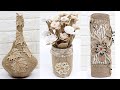 5 Jute flower vase | Home decorating ideas handmade | Vase from jute