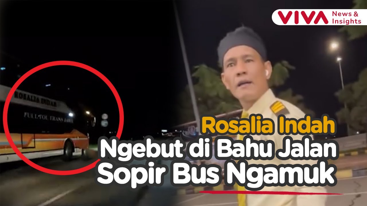 Aksi Ugal-Ugalan Sopir Bus Rosalia Indah di Tol Nyaris Tabrakan