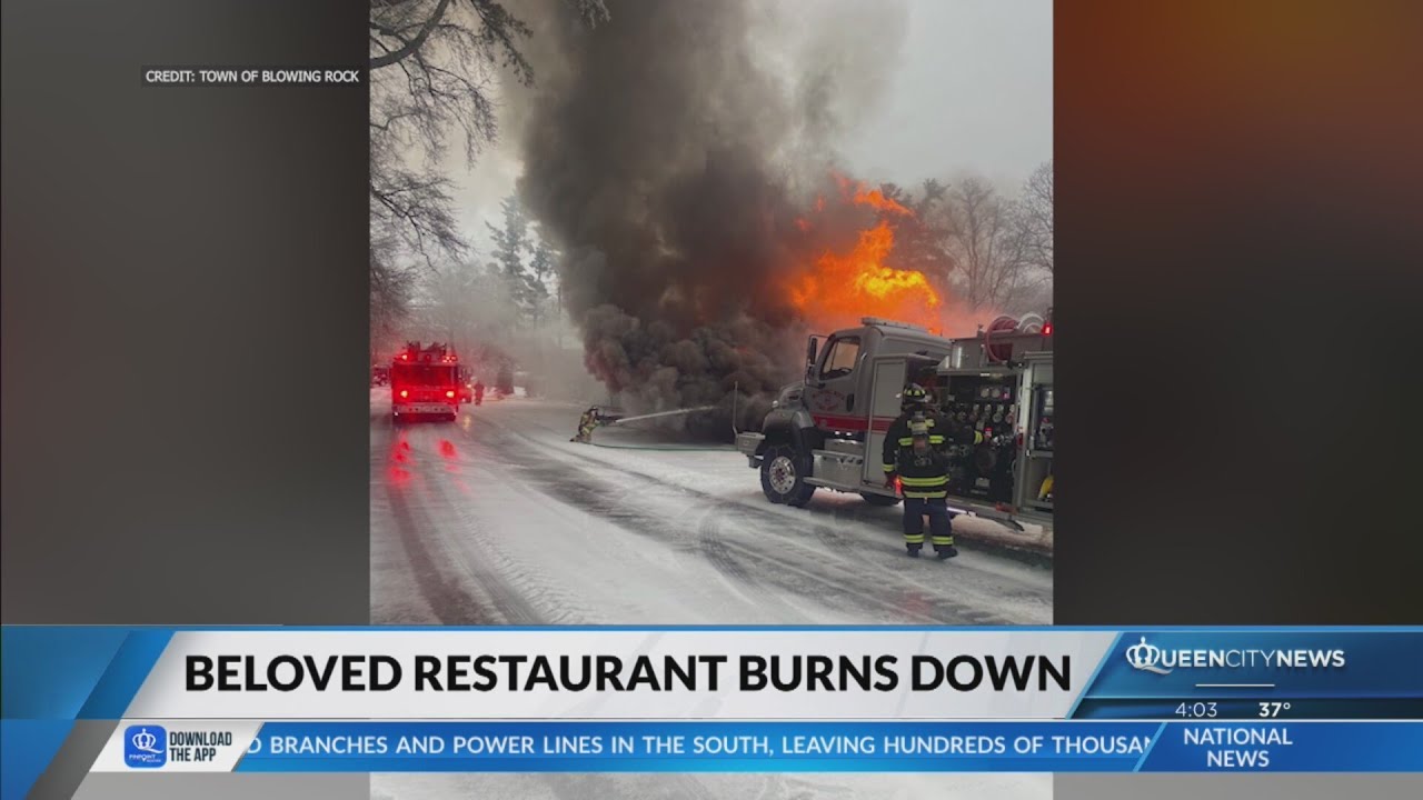 Employees are in shock after historic restaurant goes up in flames during weekend ice storm