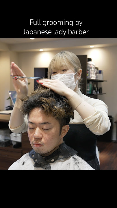 💈 (ASMR) Full Grooming Treatment! Japanese Lady Barber’s Expert Haircut, Shave & Relaxing Massage