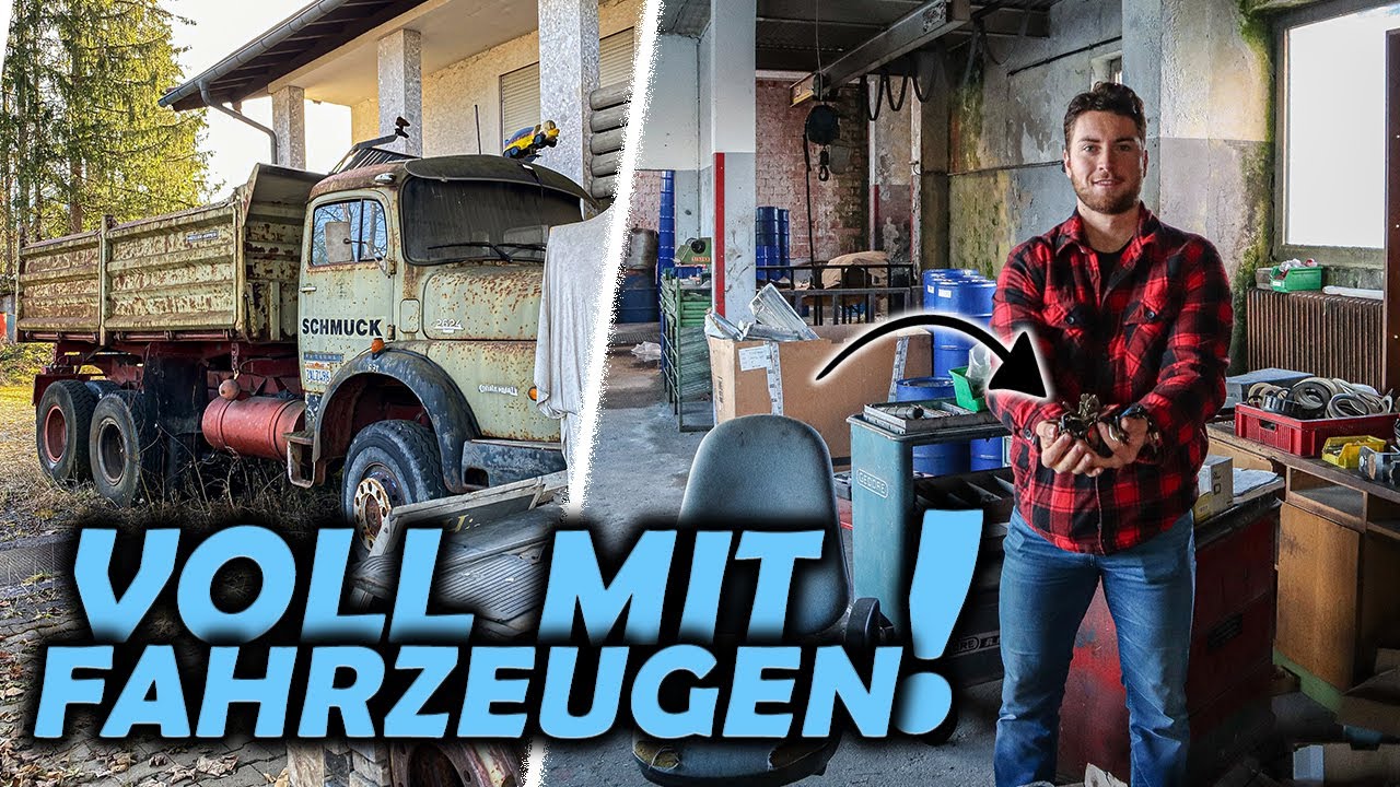 Verlassene KFZ-Werkstatt gefunden, voll mit Autos, LKWs und Baumaschinen 😮