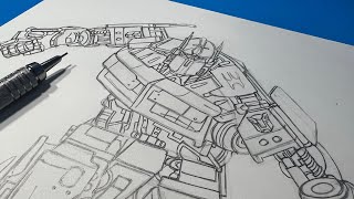 How To Draw OPTIMUS PRIME (Part 1)(DRAWING TUTORIAL)