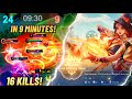 GOD AMONG MEN IN JUST 9 MINUTES!! 16 KILLS! - ON MY WAY TO MYTHIC! | Valesmeralda | MLBB