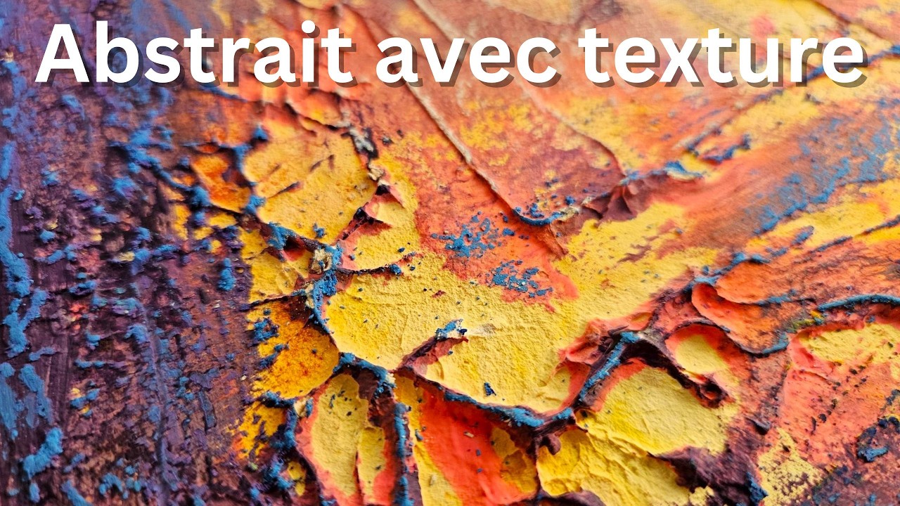 Apprendre à peindre: Peinture Abstraite avec Pâte de Structure + Brusho (Tutoriel Facile)