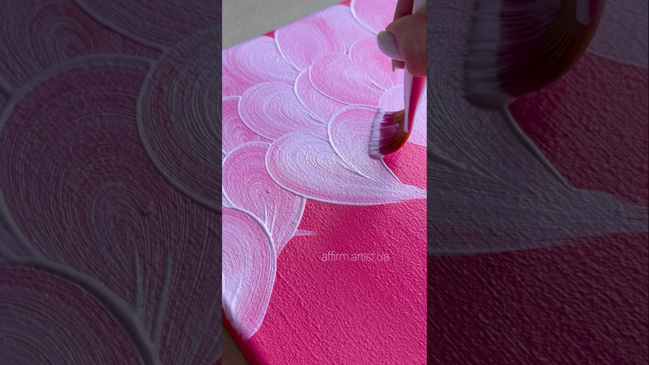 EASY DRAWING IDEA🎨 PINK + WHITE HEART🤍🩷 #art #artist #painting #affirmartistua