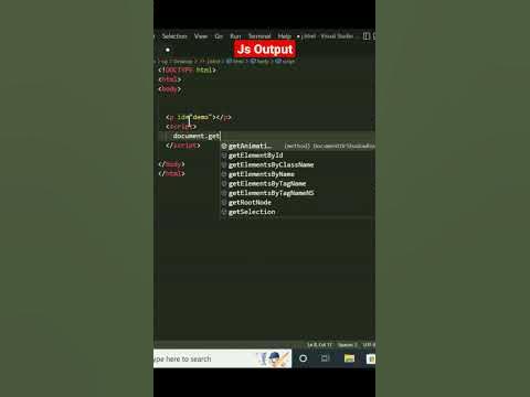 JS output | JavaScript Output | using innerhtml | #shorts #html - YouTube