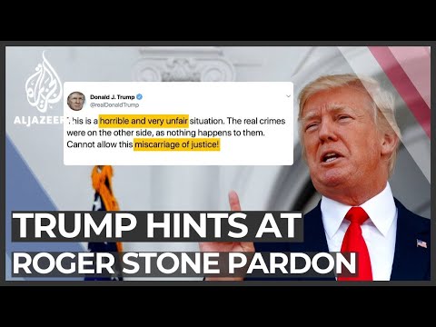 Trump hints at possible pardon for Roger Stone