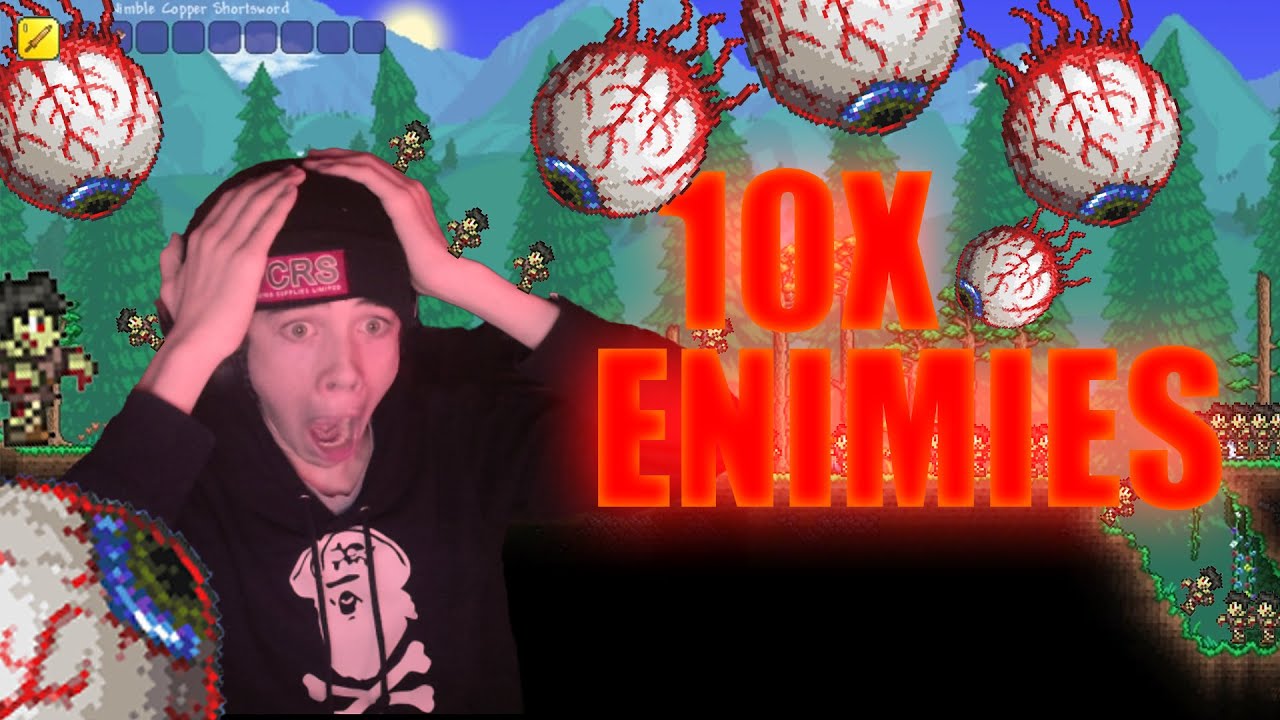 Terraria but 10X SPAWN RATE is IMPOSSIBLE (Also some mariokart) - YouTube