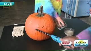 Grossology Kenny Crumpton blows up a pumpkin on Fox 8 News