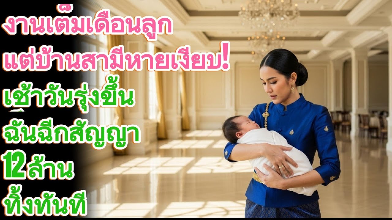 งานเต็มเดือนลูกแต่บ้านสามีหายเงียบ! เช้าวันรุ่งขึ้นฉันฉีกสัญญา 12 ล้านทิ้งทันที