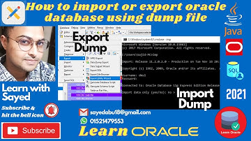 How to import or export oracle database using dump file