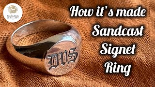 How it’s made | Sand cast signet ring | Handmade silver jewellery | Tutorial