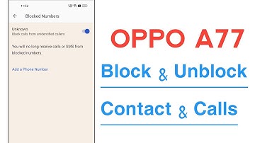 OPPO A77 Black List Settings