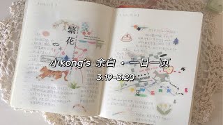 小kong’s 余白 · 一日一页｜3.19-3.20｜盐系拼贴｜沉浸式拼贴