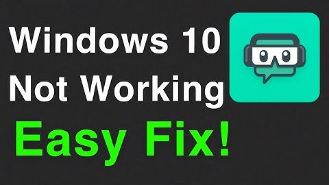 STREAMLABS OBS WINDOWS 10 NOT WORKING HOW TO FIX!