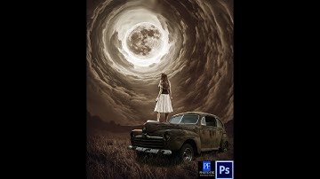 The Moon Portal Photoshop Manipulation Tutorial|Composite