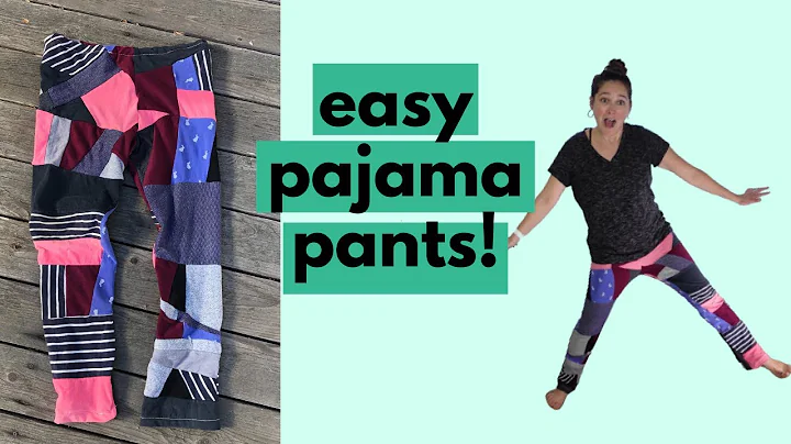Nähen Sie Patchwork-Pyjamahosen ohne Schnittmuster - Niedliche PJ-Hose!