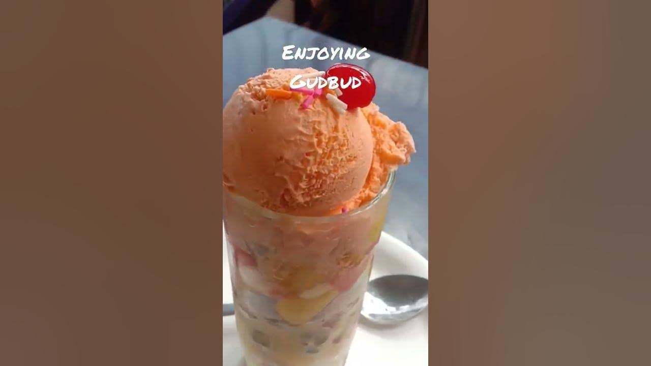 enjoying gudbud ice cream YouTube