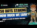 I Staked Cross Tokens on Cross Mainnet 2.0 How Much We Earn for 50 Days?