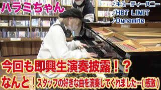 2021/1/28(木)ハラミちゃん『ハラミ定食 DX ～Streetpiano Collection～「おかわり!」』リリース記念 訪店コメント動画＠渋谷店7F