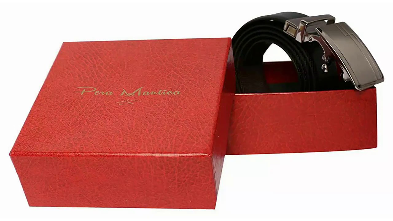 Pera Mantica Men's Premium Reversible Genuine Leather Belt with Luxurious Auto-Lock Buckle