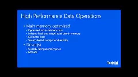 In Memory OLTP for DBA SQL Server 2012 R2 and 2014 24