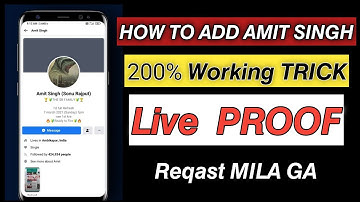 How To Add Amit Singh On Facebook / Amit Singh Ko Friend Kaise Banaye 2021 / Fb Mind Hunter