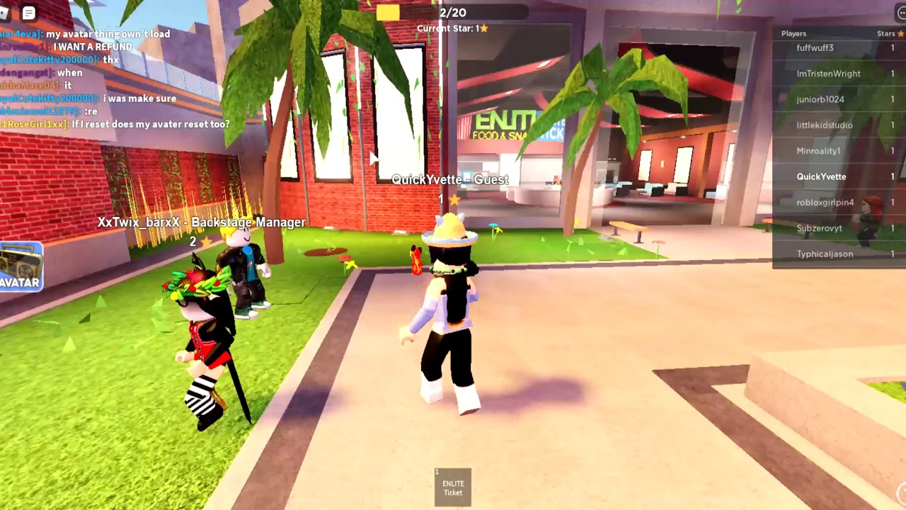 Playing Roblox Enlite Theatre Youtube - train for a job at enlite theatre roblox