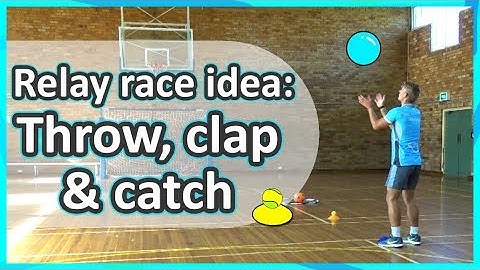 Relay race: Catching › Throw, clap and catch | Teaching fundamentals of PE (K-3)