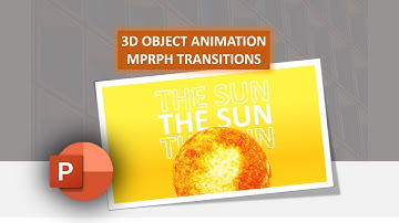 Beautiful PowerPoint Presentation of 3D object with Morph Transitions.