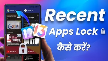 How to Lock Apps in Recent Menu ⚡ MiUi 12, 13, 14 | Hindi | Recent Apps Lock kaise karen?