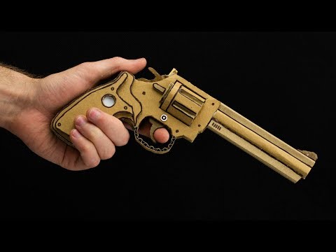 How to Make a Cardboard REVOLVER that Shoots