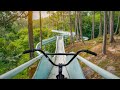Bmx riding in abandoned waterpark barcelona