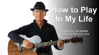 “In My Life” fingerstyle guitar lesson with TAB - The Beatles
