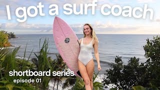 LEARNING TO SHORTBOARD W/ COACH EVA (ep. 01) | surf tips, wave analysis, pumping, etc.