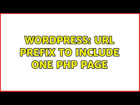 Wordpress: URL prefix to include one PHP page