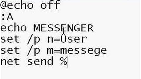 how to make a cmd messenger
