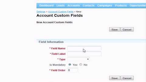 Creating Custom Fields