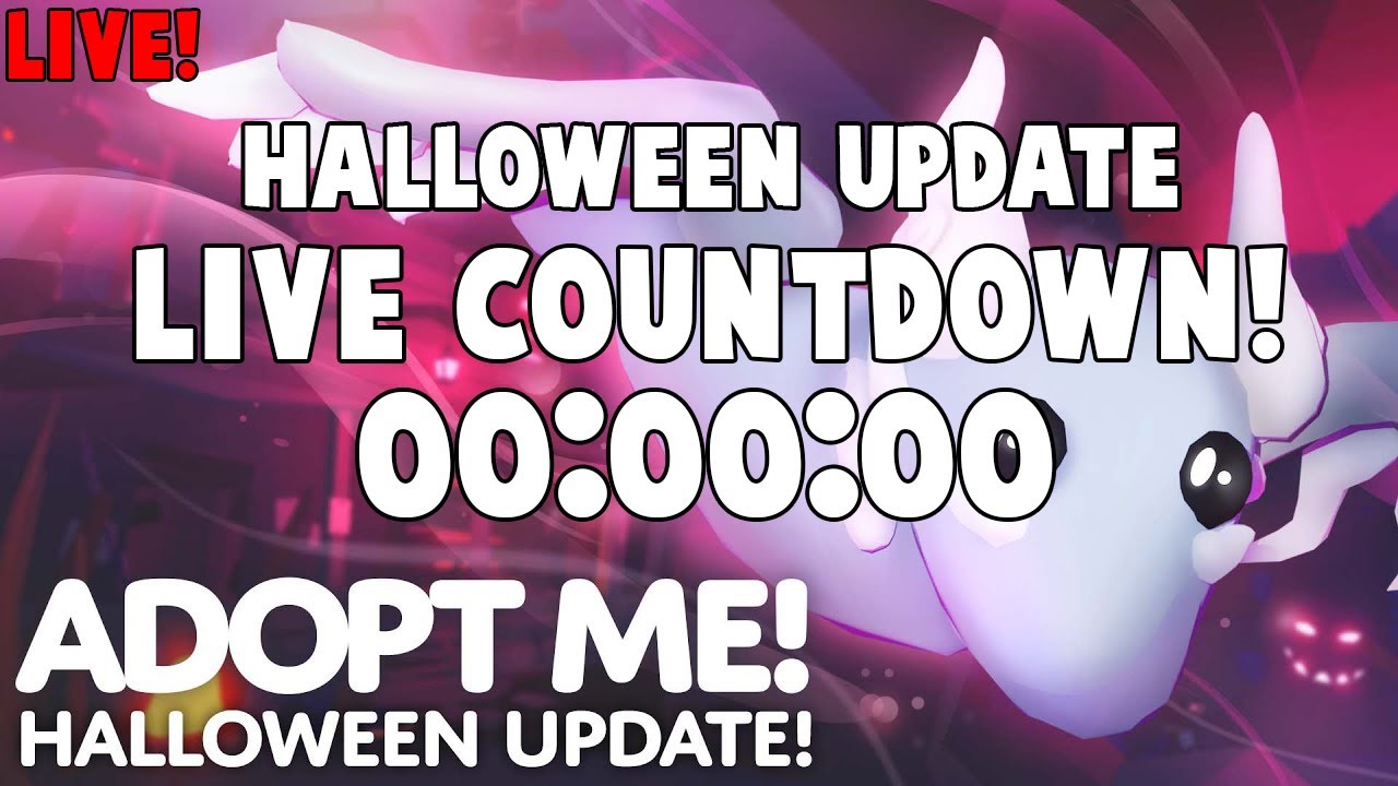 🔴LIVE! ADOPT ME HALLOWEEN UPDATE OFFICIAL COUNTDOWN! NEW HALLOWEEN PETS ...