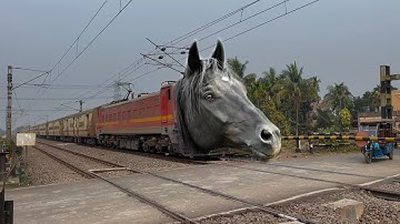Dangerous Horse Headed Malda intercity Express Furious Skipping Throughout at Railgate