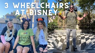 THREE WHEELCHAIR USERS AT DISNEYLAND